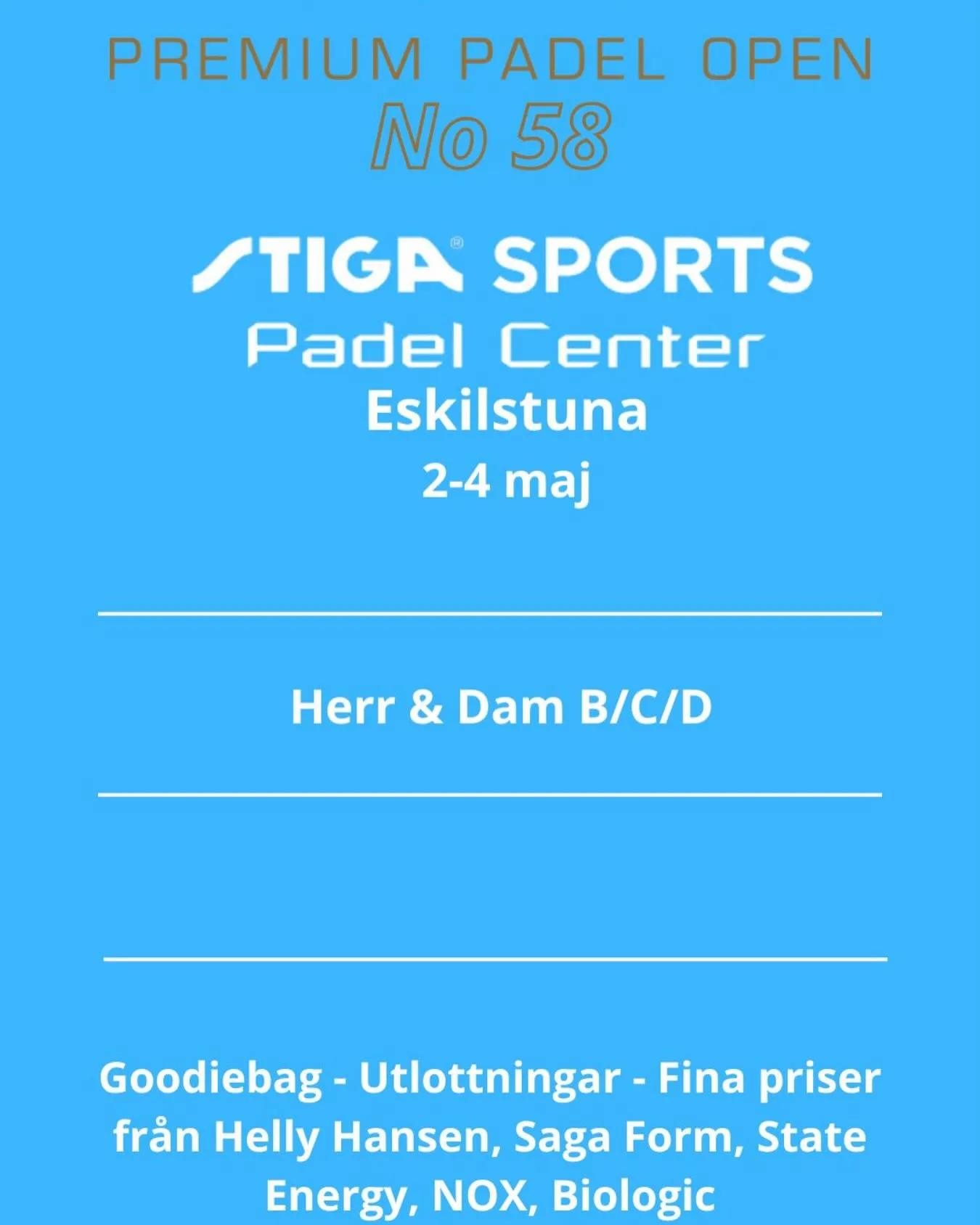 Premium Padel Open #58 Sanktionerad